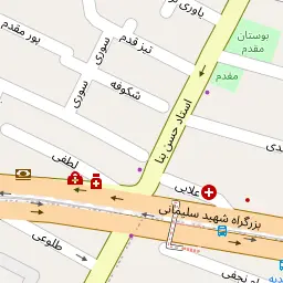 این نقشه، نشانی گفتاردرمانی محمد معز شهرام نیا (مجیدیه شمالی) متخصص درمان در کلینیک، هوم ویزیت( درمان در منزل) در شهر تهران است. در اینجا آماده پذیرایی، ویزیت، معاینه و ارایه خدمات به شما بیماران گرامی هستند.
